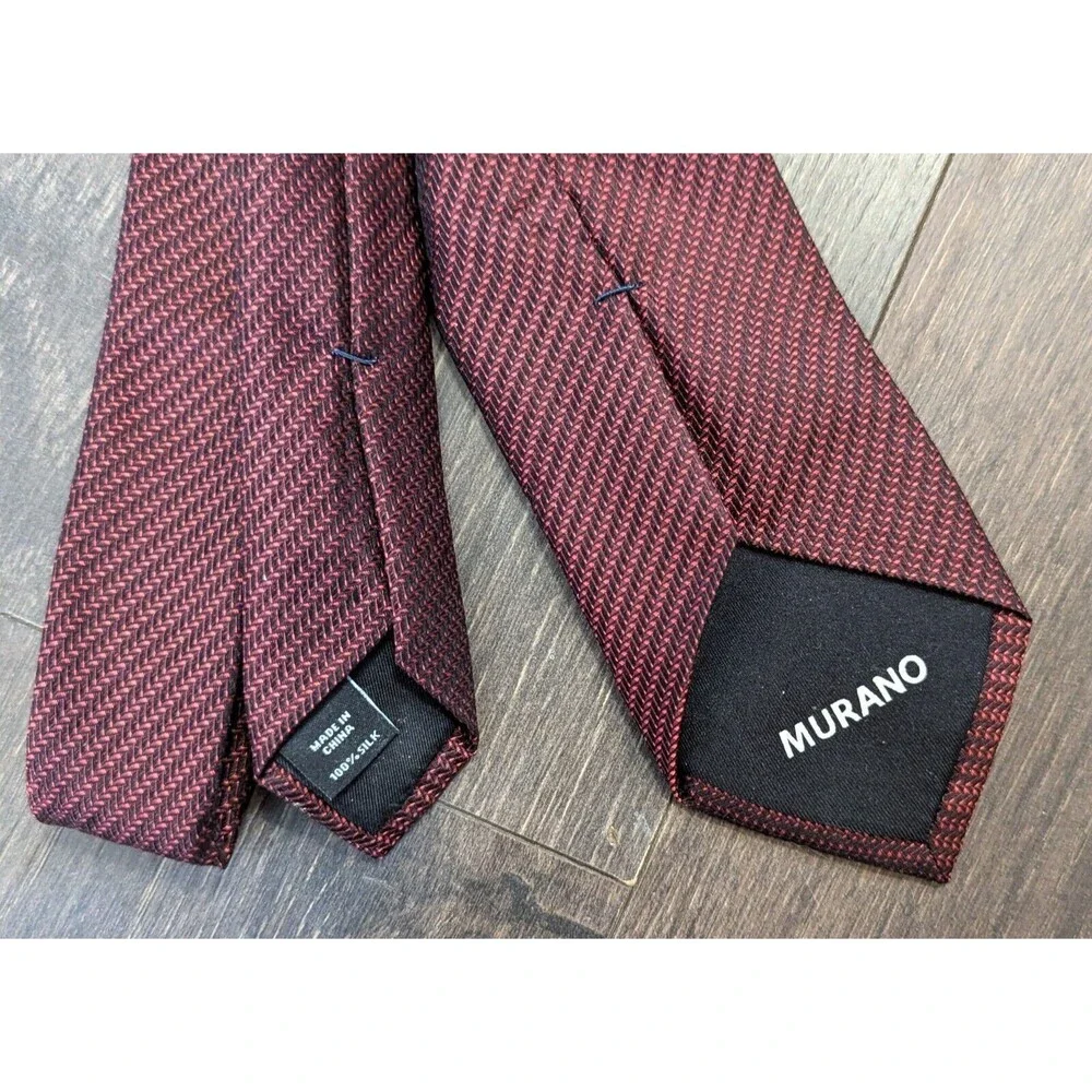 Murano Red 100% Silk Men’s Neck Tie (53m)
